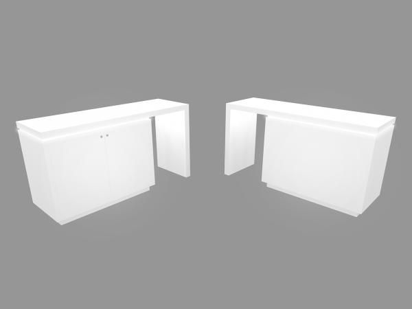 RE-1613 Waterfall Workstation Counter with RE-1576 Counter-- Image 3