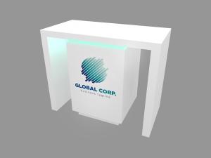 RE-1612 Waterfall Workstation Counter with RE-1575 Counter-- Image 1