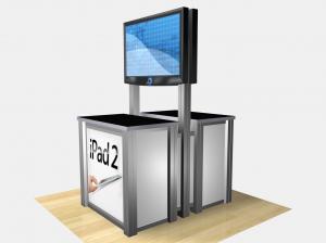 REA2-1233  /  Double-Sided Rectangular Counter Kiosk